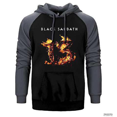 Black Sabbath 13 Çift Renk Reglan Kol Sweatshirt / Hoodie