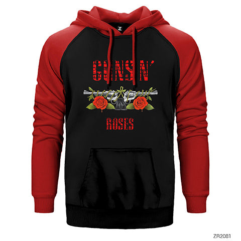 Guns N Roses The Red Wall Çift Renk Reglan Kol Sweatshirt / Hoodie
