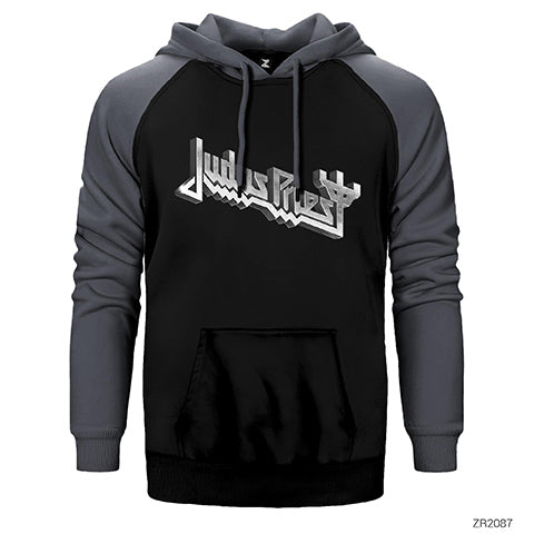 Judas Priest Steel Çift Renk Reglan Kol Sweatshirt / Hoodie