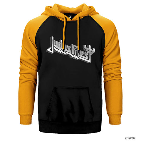 Judas Priest Steel Çift Renk Reglan Kol Sweatshirt / Hoodie