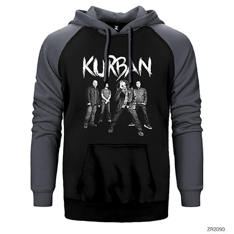 Kurban Grup 2 Çift Renk Reglan Kol Sweatshirt / Hoodie