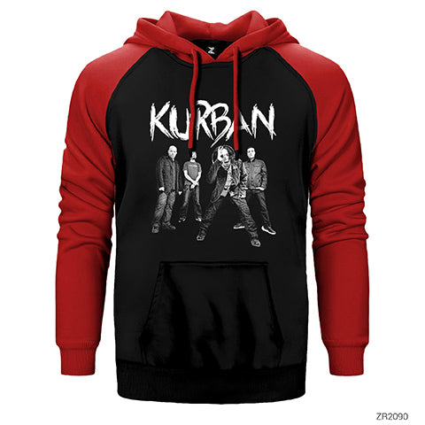 Kurban Grup 2 Çift Renk Reglan Kol Sweatshirt / Hoodie