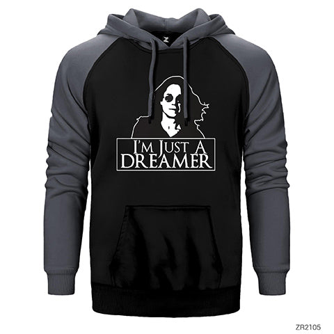 Ozzy Osbourne Im Just A Dreamer Çift Renk Reglan Kol Sweatshirt / Hoodie