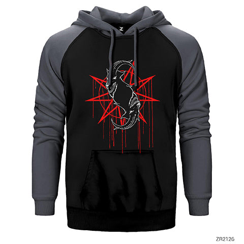 Slipknot Goat From Hell Çift Renk Reglan Kol Sweatshirt / Hoodie