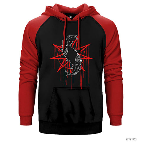Slipknot Goat From Hell Çift Renk Reglan Kol Sweatshirt / Hoodie