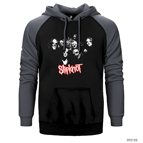 Slipknot Hallowen Çift Renk Reglan Kol Sweatshirt / Hoodie