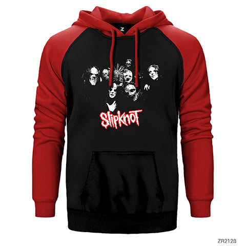 Slipknot Hallowen Çift Renk Reglan Kol Sweatshirt / Hoodie
