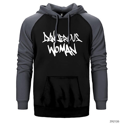 Ariana Grande Dangerous Woman Çift Renk Reglan Kol Sweatshirt / Hoodie