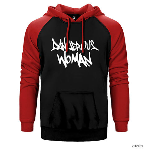 Ariana Grande Dangerous Woman Çift Renk Reglan Kol Sweatshirt / Hoodie