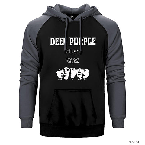 Deep Purple Band Çift Renk Reglan Kol Sweatshirt / Hoodie