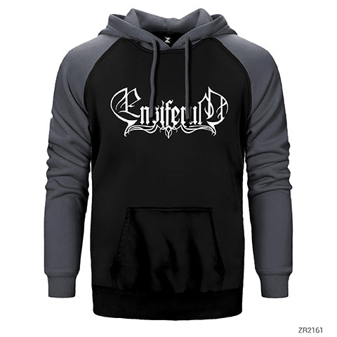 Ensiferum Logo Çift Renk Reglan Kol Sweatshirt / Hoodie