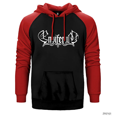 Ensiferum Logo Çift Renk Reglan Kol Sweatshirt / Hoodie