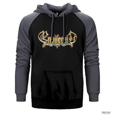 Ensiferum Logo 2 Çift Renk Reglan Kol Sweatshirt / Hoodie