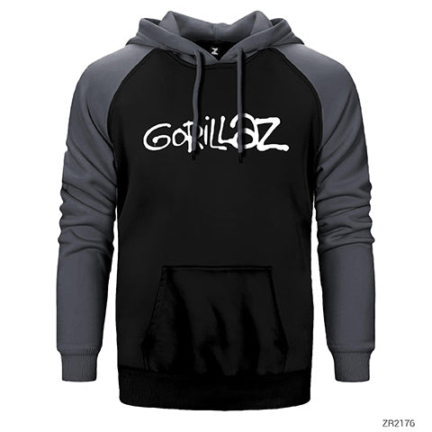 Gorillaz Text Çift Renk Reglan Kol Sweatshirt / Hoodie