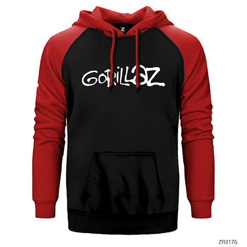 Gorillaz Text Çift Renk Reglan Kol Sweatshirt / Hoodie
