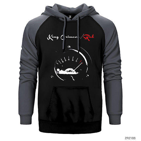 King Crimson Red Çift Renk Reglan Kol Sweatshirt / Hoodie