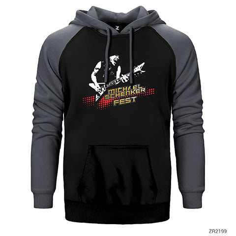 Michael Schenker Çift Renk Reglan Kol Sweatshirt / Hoodie