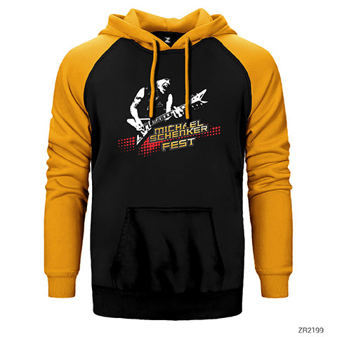 Michael Schenker Çift Renk Reglan Kol Sweatshirt / Hoodie