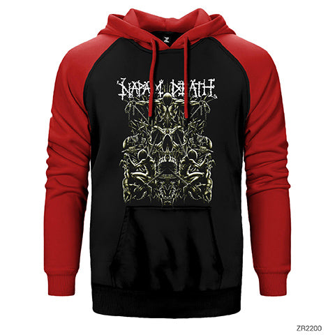 Napalm Death Chain Çift Renk Reglan Kol Sweatshirt / Hoodie