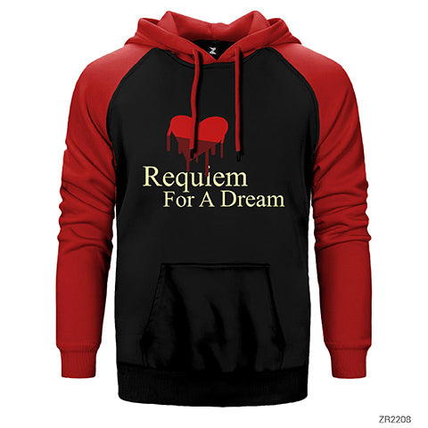 Requiem For a Dream Çift Renk Reglan Kol Sweatshirt / Hoodie