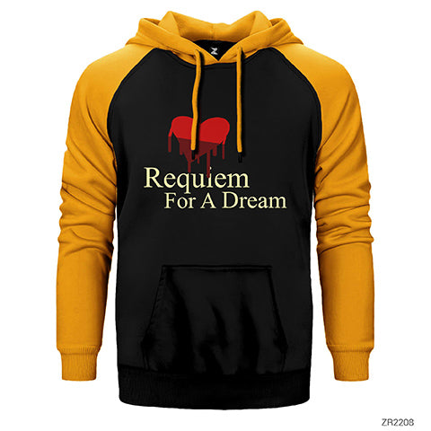 Requiem For a Dream Çift Renk Reglan Kol Sweatshirt / Hoodie