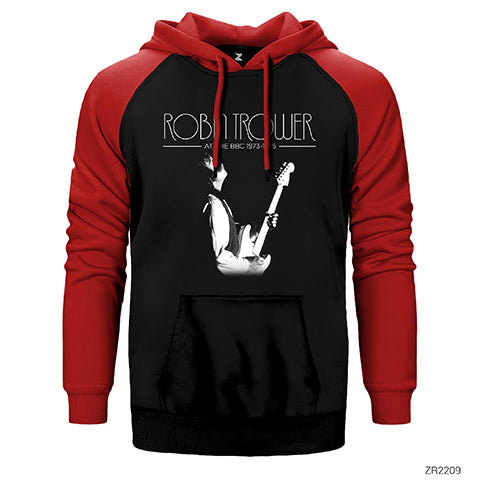 Robin Trower at The BBC Çift Renk Reglan Kol Sweatshirt / Hoodie