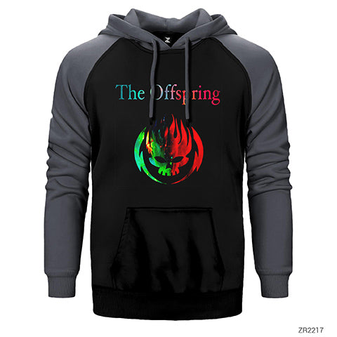The Offspring Logo 3 Çift Renk Reglan Kol Sweatshirt / Hoodie