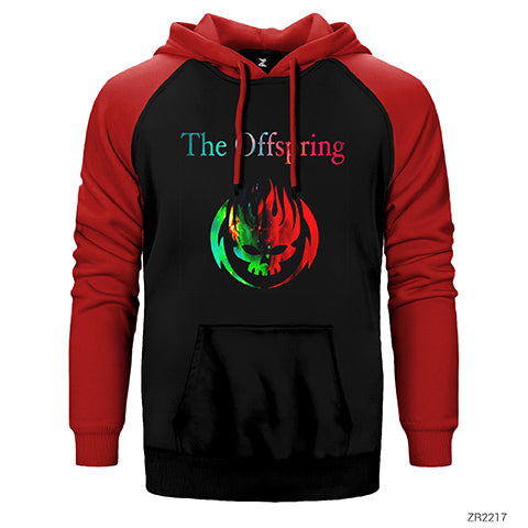 The Offspring Logo 3 Çift Renk Reglan Kol Sweatshirt / Hoodie