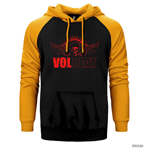 Volbeat Logo Çift Renk Reglan Kol Sweatshirt / Hoodie