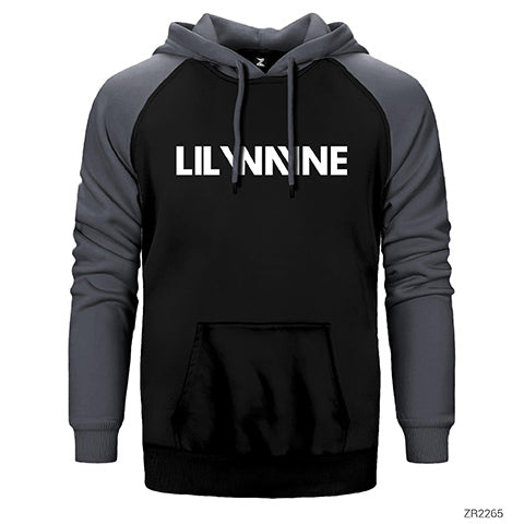 Lil Wayne Text Çift Renk Reglan Kol Sweatshirt / Hoodie