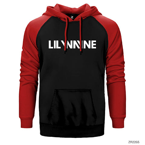 Lil Wayne Text Çift Renk Reglan Kol Sweatshirt / Hoodie