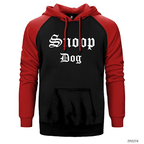 Snoop Dogg Text Çift Renk Reglan Kol Sweatshirt / Hoodie