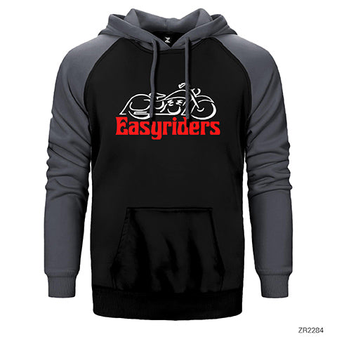 Easy Riders Çift Renk Reglan Kol Sweatshirt / Hoodie