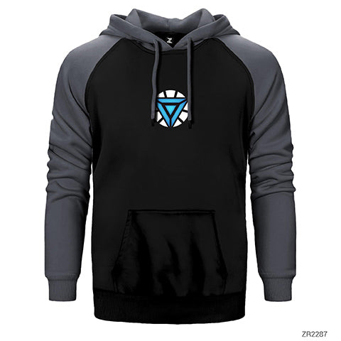 Iron Man 2019 Arc Reactor 2 Çift Renk Reglan Kol Sweatshirt / Hoodie