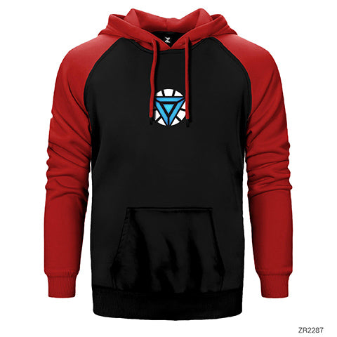 Iron Man 2019 Arc Reactor 2 Çift Renk Reglan Kol Sweatshirt / Hoodie