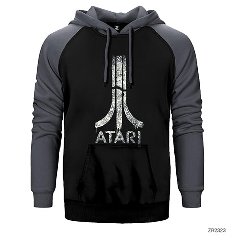 Atari Splash Çift Renk Reglan Kol Sweatshirt / Hoodie