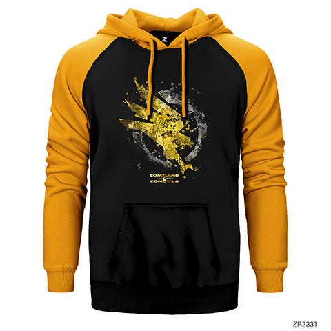 Command Conquer Logo 2 Çift Renk Reglan Kol Sweatshirt / Hoodie
