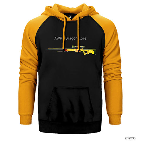 Cs Go Dragonlore Çift Renk Reglan Kol Sweatshirt / Hoodie