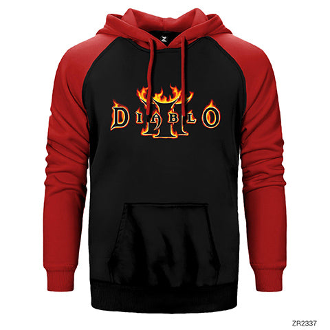 Diablo 3 Firing Çift Renk Reglan Kol Sweatshirt / Hoodie