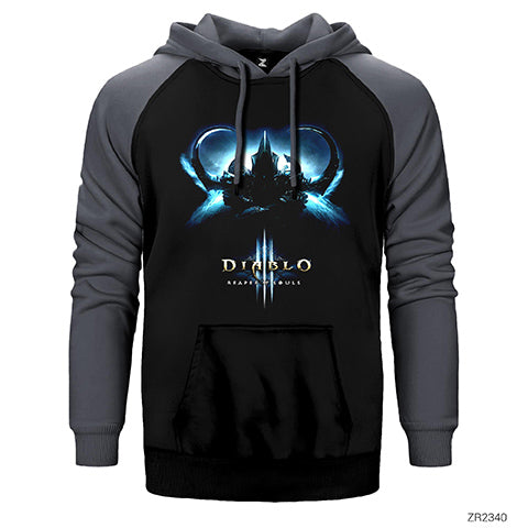Diablo 3 Reaper of Soul Çift Renk Reglan Kol Sweatshirt / Hoodie