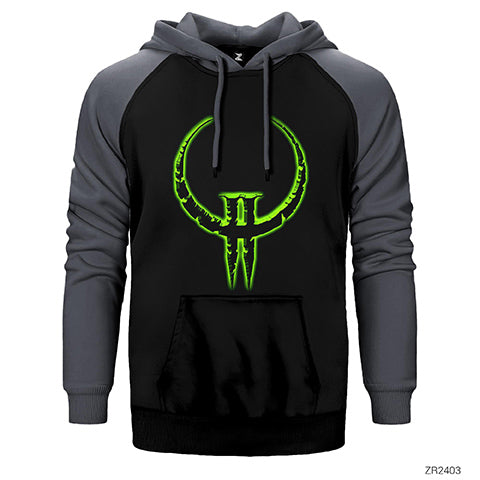 Quake 2 Çift Renk Reglan Kol Sweatshirt / Hoodie