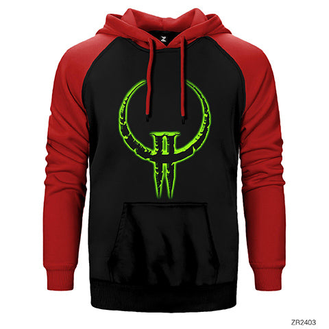 Quake 2 Çift Renk Reglan Kol Sweatshirt / Hoodie
