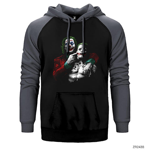 Joker New Çift Renk Reglan Kol Sweatshirt / Hoodie