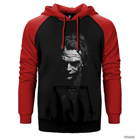 Joker Black and White Çift Renk Reglan Kol Sweatshirt / Hoodie