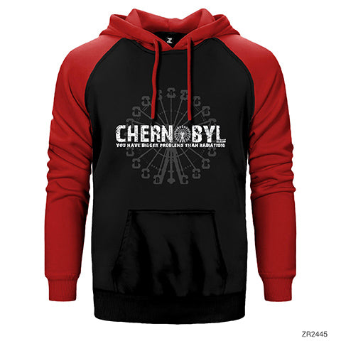 Chernobyl You Have Bigger Problems Çift Renk Reglan Kol Sweatshirt / Hoodie