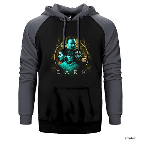 Dark Poster Çift Renk Reglan Kol Sweatshirt / Hoodie