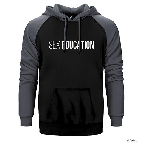 Sex Education Logo Çift Renk Reglan Kol Sweatshirt / Hoodie