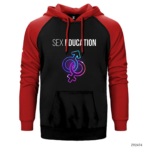 Sex Education Male and Female Çift Renk Reglan Kol Sweatshirt / Hoodie