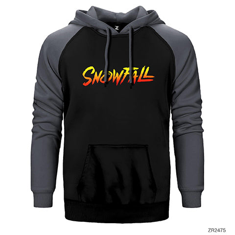 SnowFall Logo Çift Renk Reglan Kol Sweatshirt / Hoodie