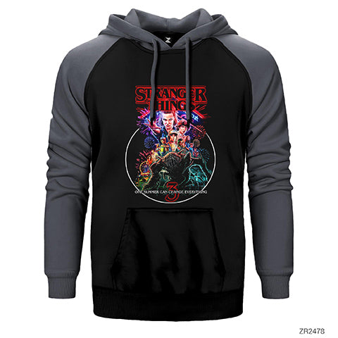 Stranger Things Season 3 Çift Renk Reglan Kol Sweatshirt / Hoodie